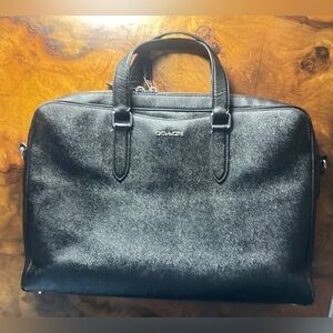 COACH Black Leather Business Bag